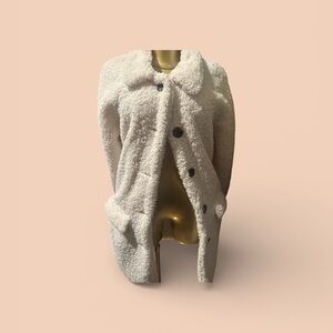 Fashion Nova Cream Teddy Jacket